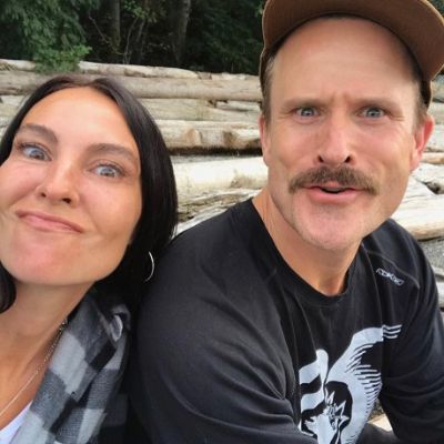 Inga Cadranel posing with her husband, Gabriel Hogan. 